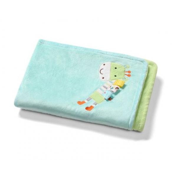 BabyOno Ковдра двостороння 3D з мікрофібри колір блакитний 75х100 (1401/03)