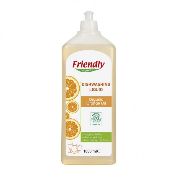 Friendly Organic Засіб для миття посуду Апельсинова олія, 1 л (8680088180638)