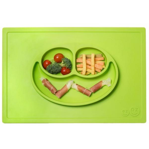 EZPZ - Силіконова тарілка Happy Mat, колір Lime 858178005231