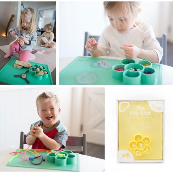 EZPZ - Силіконовий килимок flower play mint 858178005866