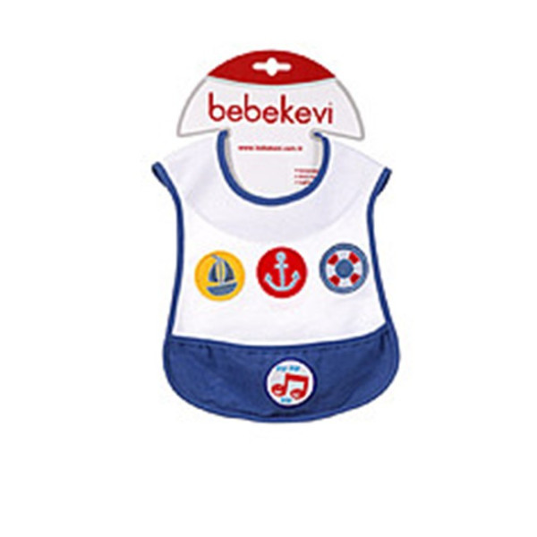 Babydo Слинявчик на липучці з пищалкою Bebikevi синій 8680761004022