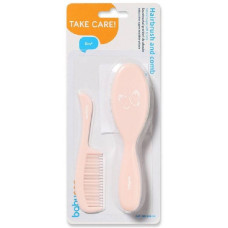 BabyOno Щітка та гребінець для волосся з натуральною щетиною, м'яка (568) в асорт.