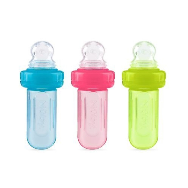 Nuby Силіконовий фідер (пляшечка з ложечкою) Easy Squeezy 6+, колір асорт. (арт. 5577)