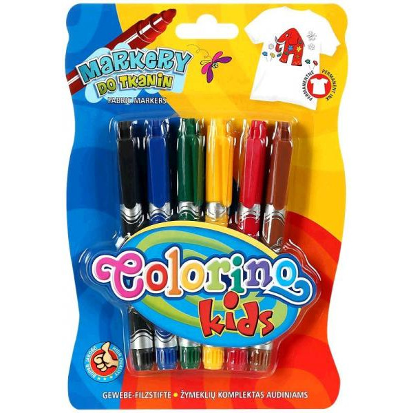 Colorino Маркеры для ткани 6 цветов (5907690815653)