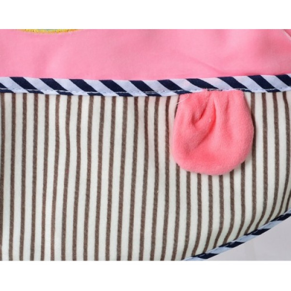 BabyLand слюнявчик з аплікацією Ведмедик у капелюсі (блакитний) (Фартук26)