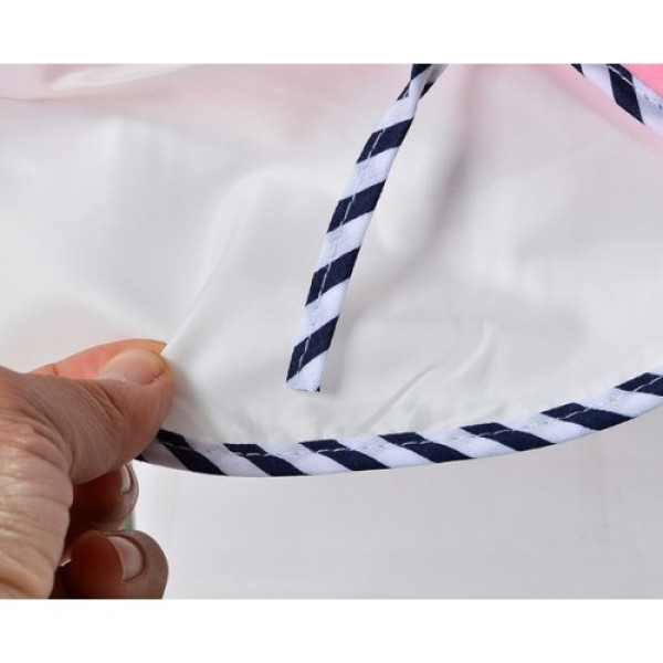 BabyLand слюнявчик з аплікацією Ведмедик у капелюсі (блакитний) (Фартук26)