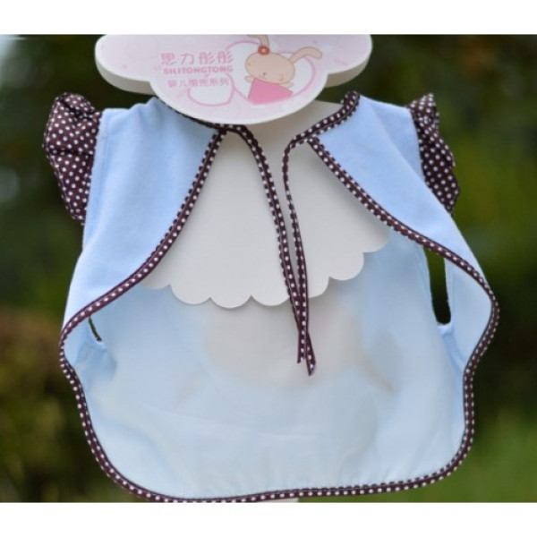 BabyLand слюнявчик Котик (помаранчевий верх, білий низ) (Фартук28)