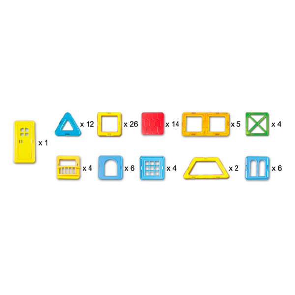 Магнікон 3D магнітний конструктор 84 деталі (MK-84)