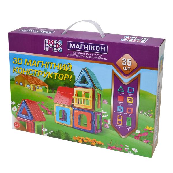 Магнікон 3D магнітний конструктор 35 деталей (MK-35)