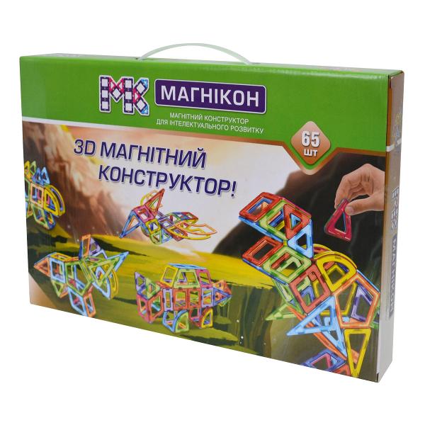 Магнікон 3D магнітний конструктор 65 деталей (MK-65)