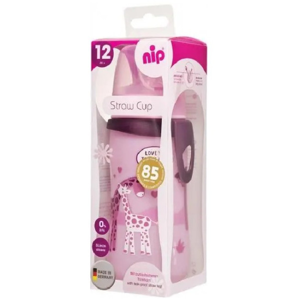 Nip Поїльник з силіконовою трубочкою Straw Cup 330 мл (35068) 4000821350687