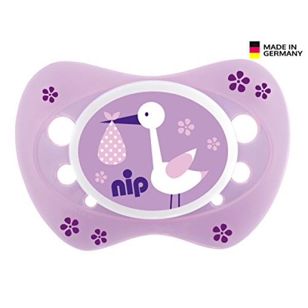 Nip Силіконова пустушка Для новонароджених, 0-2 міс. Рожевий, 2шт. (31304) 4000821313040
