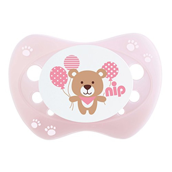 Nip Силіконова пустушка Для новонароджених, 0-2 міс. Рожевий, 2шт. (31304) 4000821313040