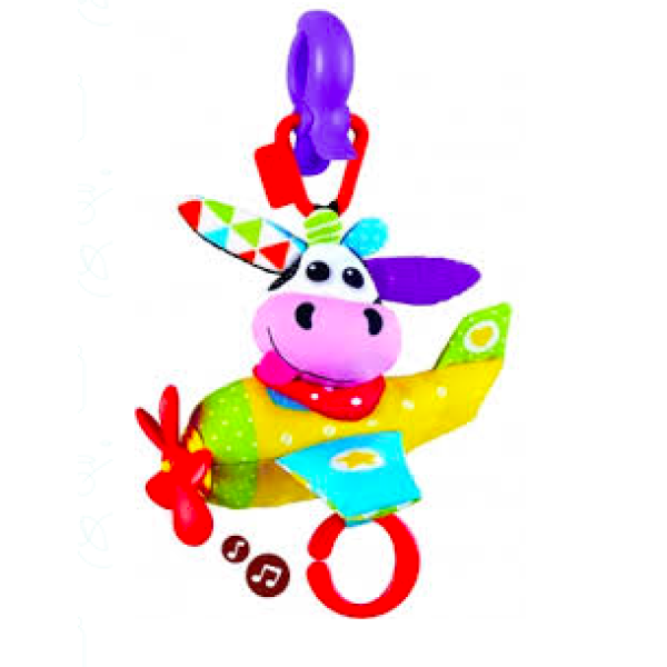 Yookidoo М'яка музична іграшка Корівка в літаку (40147) 7290107721479