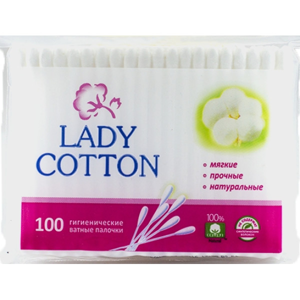 Lady Cotton Ватні палички (у пакеті) 100 шт (4820048487351)