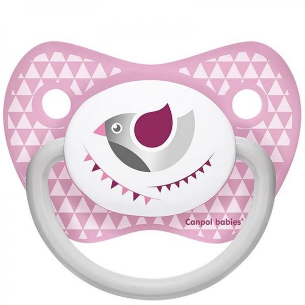 Canpol Пустышка силиконовая анатомическая от 6-18 мес. Let's Celebrate 23/280 цв. в ассорт.