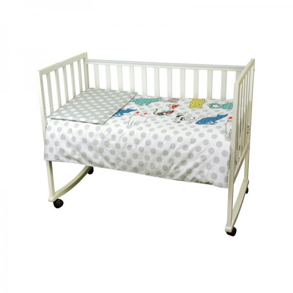 Руно набір дитячої постільної білизни кол. в асорт. сатин 60*120 (932.137)