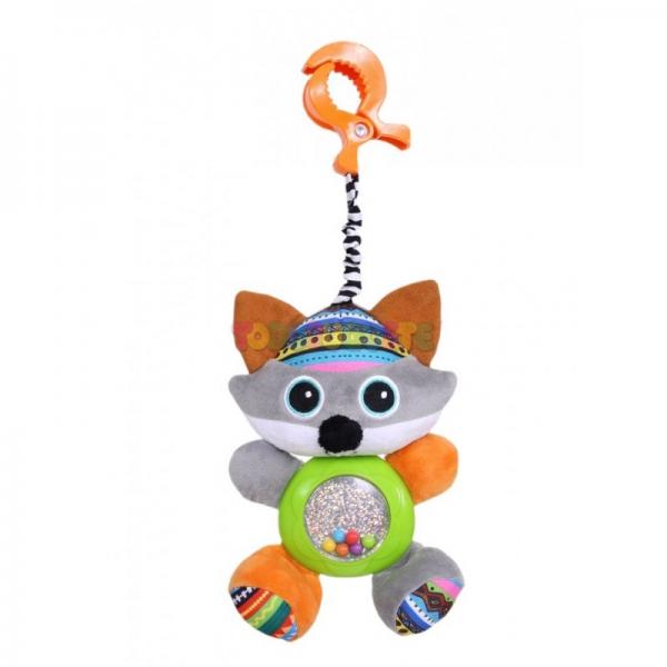 Biba Toys Іграшка-підвіска з прищіпкою Брязкальце Барсучок (W193) 4897011361932
