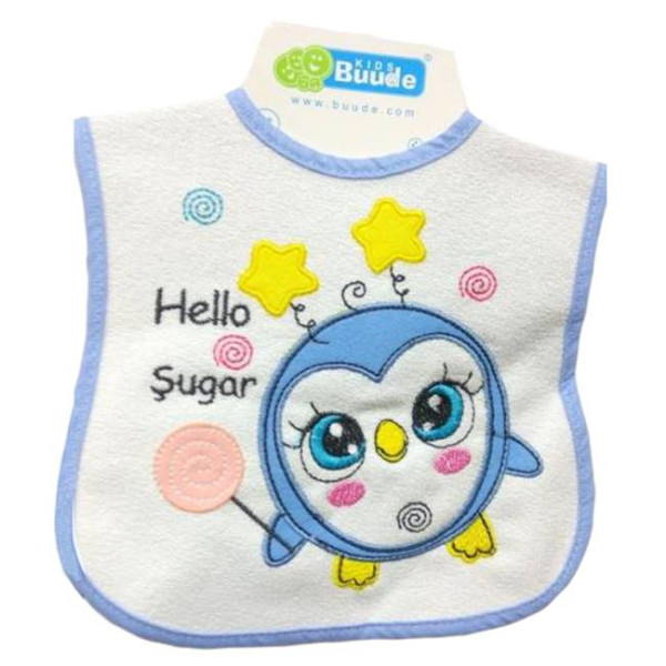Buude Kids Слюнявчик Пташка "Hello Sugar" блакитний, 6803 (8692836068037)