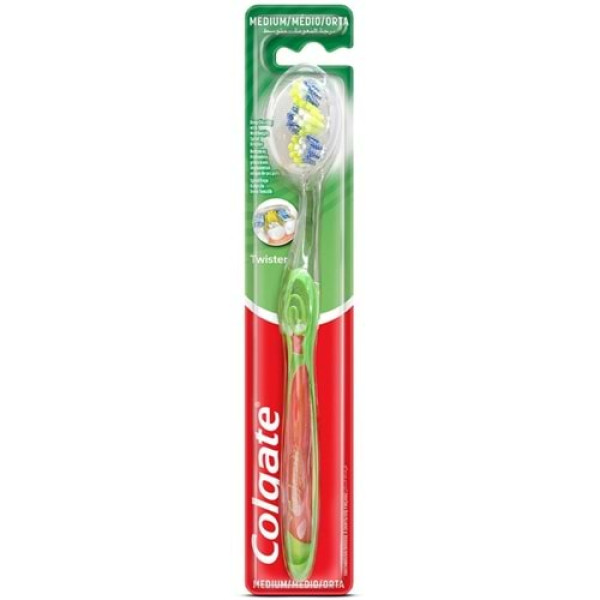 Colgate Зубна щітка Twister Medium, середньої жорсткості, 1шт, 6001067024262