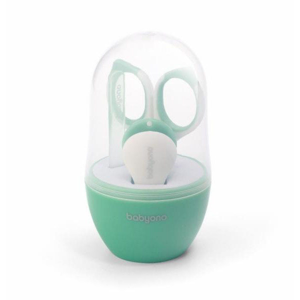 BabyOno Косметичний набір для догляду за нігтями: "пилочка, ножиці, щипчики" (м'ятний) (398/01) 5901435410769