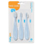 BabyOno Набір блакитних зубних щіток 3 шт. 550/02 (5901435412091)