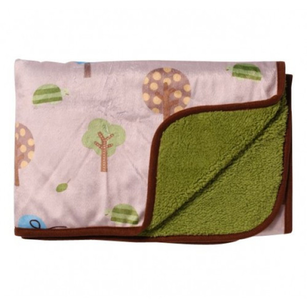 BabyOno Ковдра з мікрофібри 74х100 см 820/03 коричнево-зелена