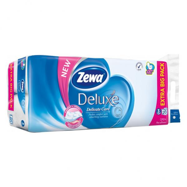 Zewa Туалетний папір Deluxe білий тришаровий 20 рулонів (7322540593204)