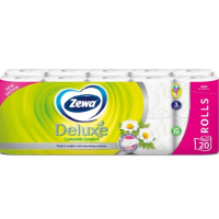 Zewa Туалетний папір Deluxe 3-шаровий Ромашка Біла 20 рулонів (7322540556087)