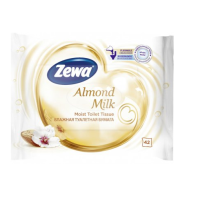 Zewa Вологий туалетний папір з ароматом мигдального молочка 42 шт (7322540796179)