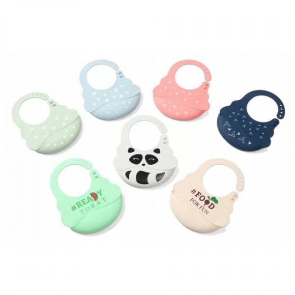 BabyOno м'який нагрудник з регульованою застібкою Зірки блакитний 829/05 (5901435411995)