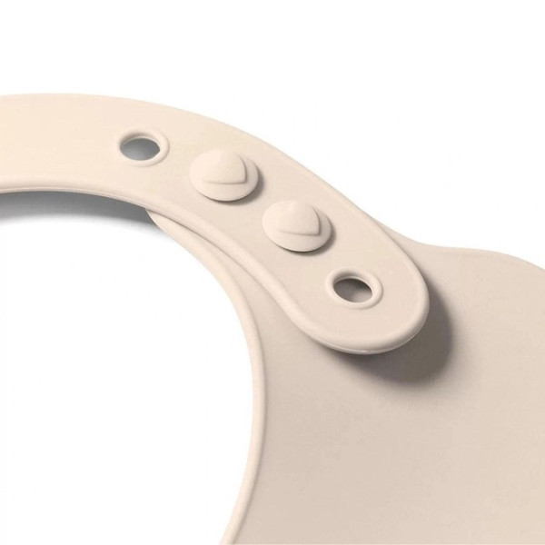 BabyOno м'який нагрудник з регульованою застібкою Бурячок білий (829/03) 5901435411971