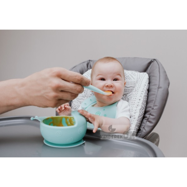 KinderenOK Набір першого силіконового посуду Happy Meal, рожевий (250220), (12436001568)