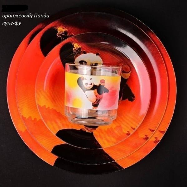 Набір посуду скло Panda Kung Fu, 4 од., (6262121600185 / 11642702126001)