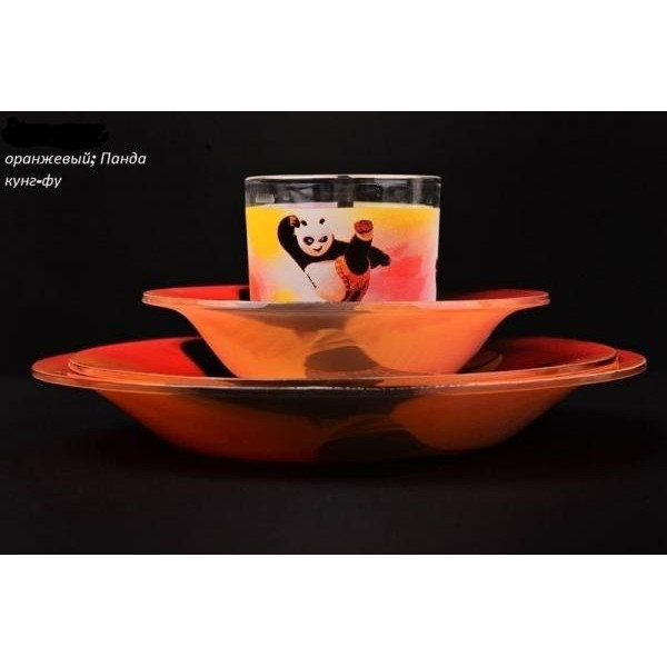 Набір посуду скло Panda Kung Fu, 4 од., (6262121600185 / 11642702126001)