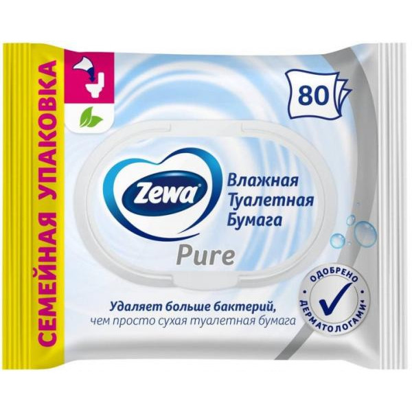 Zewa Вологий туалетний папір без аромату 80 шт (7322541395050)
