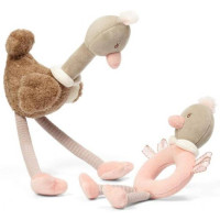 BabyOno Розвиваючий іграшковий набір - м'яка іграшка та брязкальце Страуси 1446 (5901435413166)