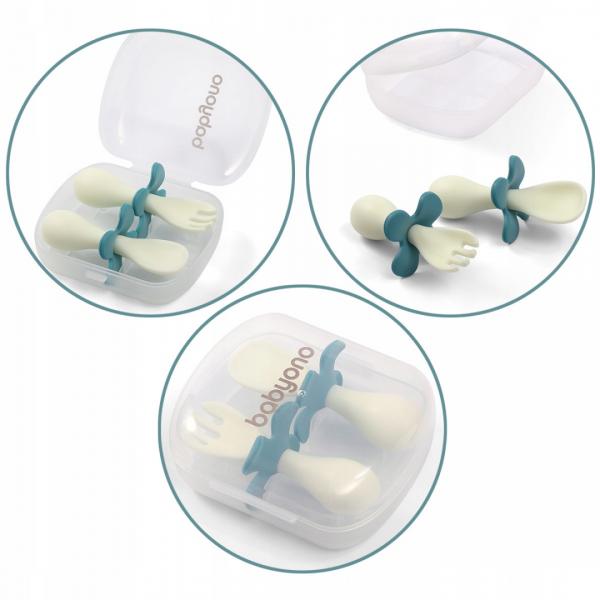 BabyOno Ергономічні столові прилади для дітей колір в асорт. (969) 5901435412954