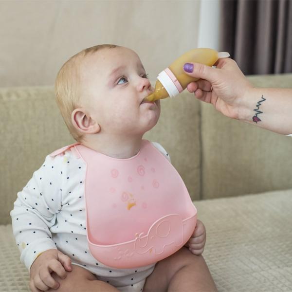 KinderenOK Ніблер силіконовий для пюре Delfi рожевий (040620) 783495116400