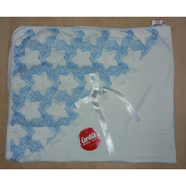 Пледик летний 100*100 Турция голубой 8257 (2000000006055)