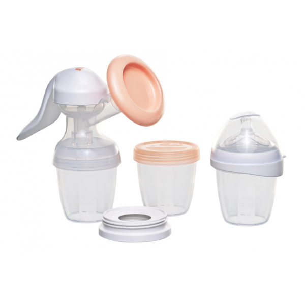 Nip Ручний молоковідсмоктувач "Перші моменти" + пляшечка 150мл. із силіконовою соскою "S" (4000821376014)