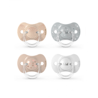 Suavinex Пустушка фізіологічна "Чарівні історії" 0-6 міс. 2 шт. сіра / золота (8426420074728 / 8426420074711)