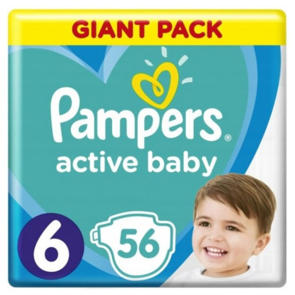Pampers Подгузники Active Baby XL 6 (13-18кг) 56 шт. 8001090950130