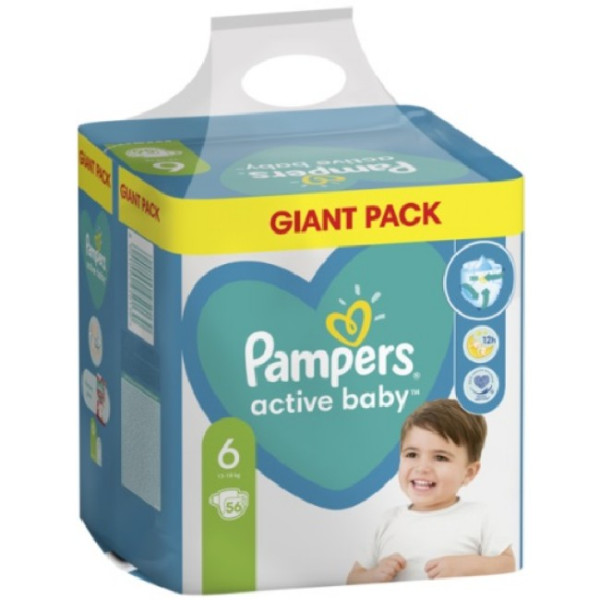 Pampers Подгузники Active Baby XL 6 (13-18кг) 56 шт. 8001090950130