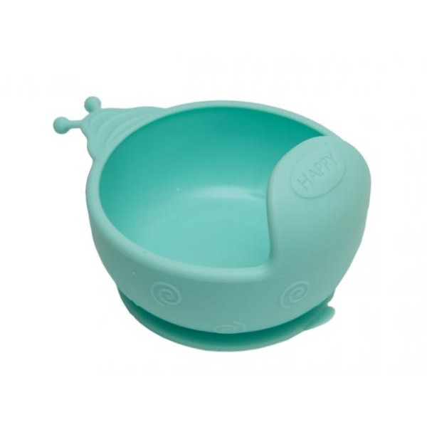 KinderenOK Силіконова тарілка на присосці Happy Meal, блакитний (221113) (704831435412)