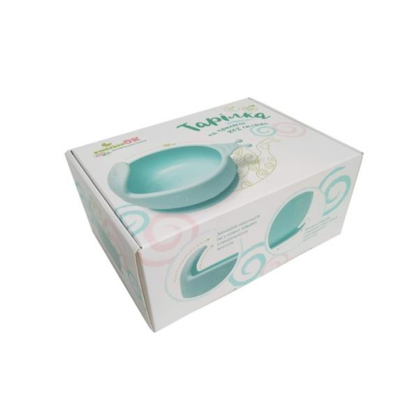 KinderenOK Силіконова тарілка на присосці Happy Meal, блакитний (221113) (704831435412)