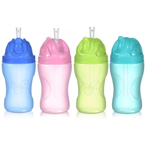 Nuby Поїльник з трубочкою-непроливайкою 300мл, 12+ (NB69006) 0048526690060 в асорт