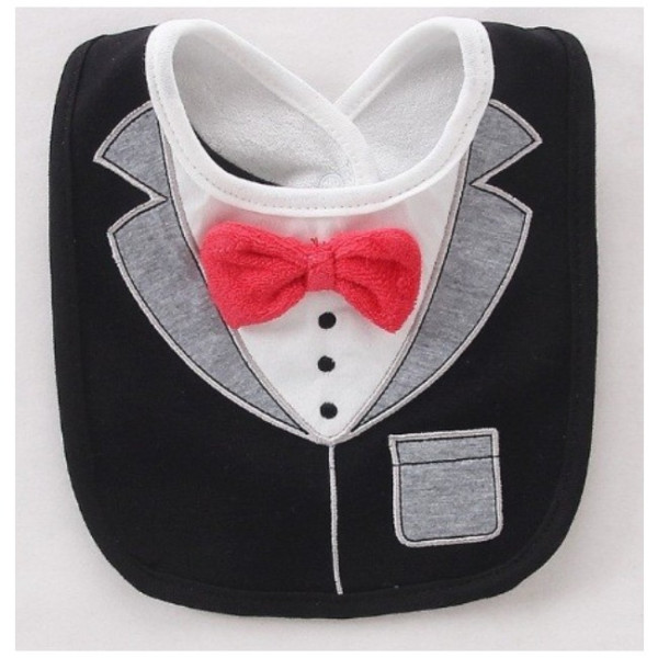 Momscare Слюнявчик Сірий комір і червоний бантик 6927834740695