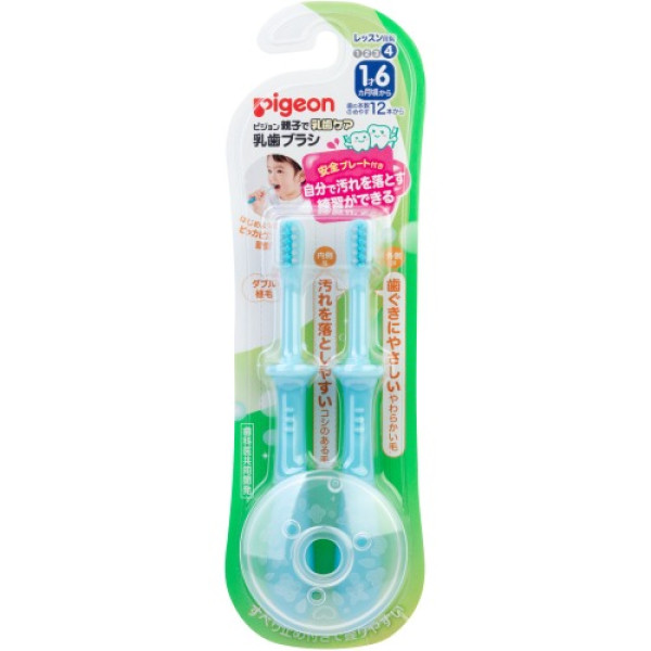 Pigeon Набір зубних щіток, від 18 міс (2шт) блакитні 4902508115469