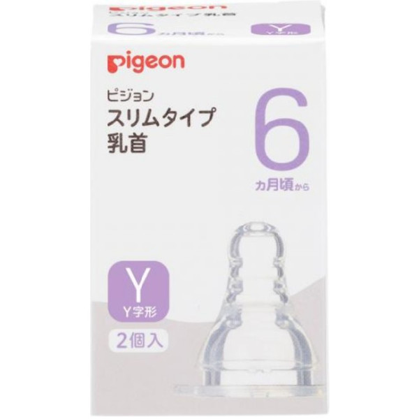 Pigeon Соска Для пляшечки з вузьким горлом, розмір M (6+міс.), 2шт 4902508011679